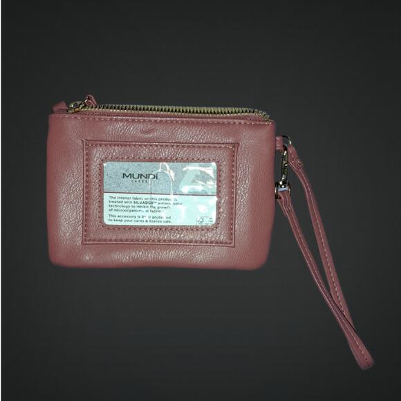 Womens RFID Blocking Money Coin & Card Holder Dusty Rose or Muave Color - Picture 2 of 5